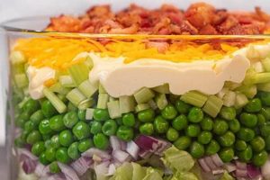 Classic Seven Layer Salad Recipe With Peas & Bacon | Quick Salad Recipes for Healthy Salad Ideas to Boost Your Nutrition