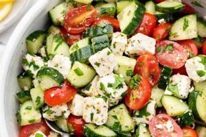 Easy Cucumber Salad with Feta Cheese Recipe | Quick Salad Recipes for Healthy Salad Ideas to Boost Your Nutrition