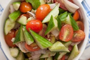 Easy Cucumber Cherry Tomato Salad Recipe & Dressing | Quick Salad Recipes for Healthy Salad Ideas to Boost Your Nutrition