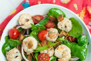 Classic Spinach Salad with Shrimp Recipe | Quick Salad Recipes for Healthy Salad Ideas to Boost Your Nutrition