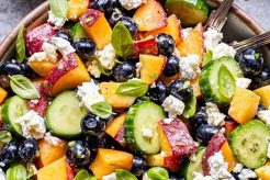 Easy Blueberry Peach Feta Salad Recipe Quick Salad Recipes for Healthy Salad Ideas to Boost Your Nutrition Easy Blueberry Peach Feta Salad Recipe | Quick Salad Recipes for Healthy Salad Ideas to Boost Your Nutrition