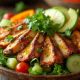 Easy Caribbean Jerk Chicken Salad Recipe | Quick Salad Recipes for Healthy Salad Ideas to Boost Your Nutrition