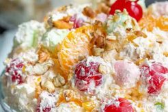 Classic Ambrosia Fruit Salad with Cool Whip Quick Salad Recipes for Healthy Salad Ideas to Boost Your Nutrition Classic Ambrosia Fruit Salad with Cool Whip | Quick Salad Recipes for Healthy Salad Ideas to Boost Your Nutrition