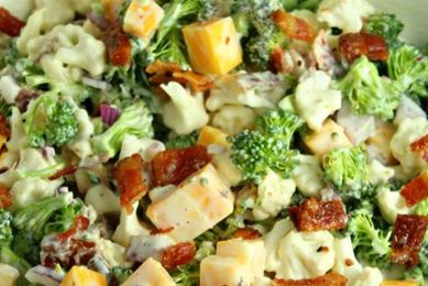 Ultimate Broccoli & Cauliflower Salad Recipe Quick Salad Recipes for Healthy Salad Ideas to Boost Your Nutrition Ultimate Broccoli & Cauliflower Salad Recipe | Quick Salad Recipes for Healthy Salad Ideas to Boost Your Nutrition