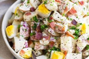Classic Potato Salad Recipe with Egg & Bacon Quick Salad Recipes for Healthy Salad Ideas to Boost Your Nutrition Classic Potato Salad Recipe with Egg & Bacon | Quick Salad Recipes for Healthy Salad Ideas to Boost Your Nutrition