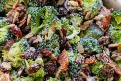 Classic Broccoli Salad with Bacon & Raisins Quick Salad Recipes for Healthy Salad Ideas to Boost Your Nutrition Classic Broccoli Salad with Bacon & Raisins | Quick Salad Recipes for Healthy Salad Ideas to Boost Your Nutrition