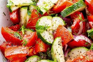 Easy Cucumber Tomato Salad Recipe with Vinegar Dressing | Quick Salad Recipes for Healthy Salad Ideas to Boost Your Nutrition