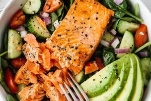 Easy Salmon & Avocado Salad Recipe (Quick & Healthy) | Quick Salad Recipes for Healthy Salad Ideas to Boost Your Nutrition