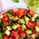 Easy Watermelon & Cucumber Salad Recipe: Refreshing Summer Dish | Quick Salad Recipes for Healthy Salad Ideas to Boost Your Nutrition