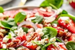 Best Strawberry Salad with Poppy Seed Dressing Recipe | Quick Salad Recipes for Healthy Salad Ideas to Boost Your Nutrition