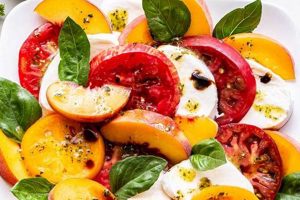 Tomato And Peach Salad Recipe | Quick Salad Recipes for Healthy Salad Ideas to Boost Your Nutrition