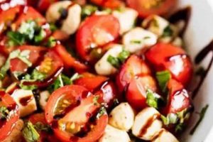 Best Caprese Salad with Mozzarella Pearls Recipe | Quick Salad Recipes for Healthy Salad Ideas to Boost Your Nutrition