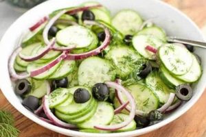 Easy Keto Cucumber Salad Recipe: Low-Carb & Refreshing | Quick Salad Recipes for Healthy Salad Ideas to Boost Your Nutrition