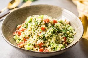Authentic Tabouli Salad with Bulgur Recipe | Quick Salad Recipes for Healthy Salad Ideas to Boost Your Nutrition