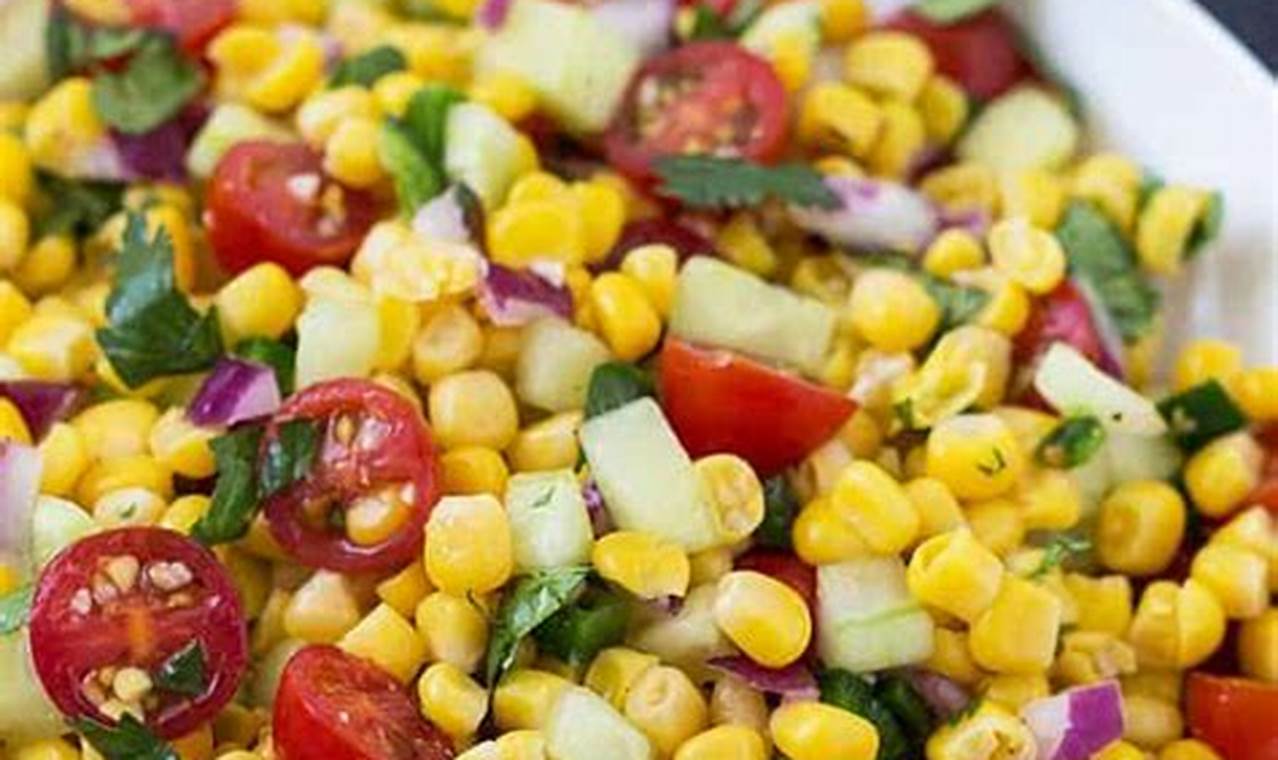 Easy Corn Salad with Cucumber &amp; Herbs | Quick Salad Recipes for Healthy Salad Ideas to Boost Your Nutrition