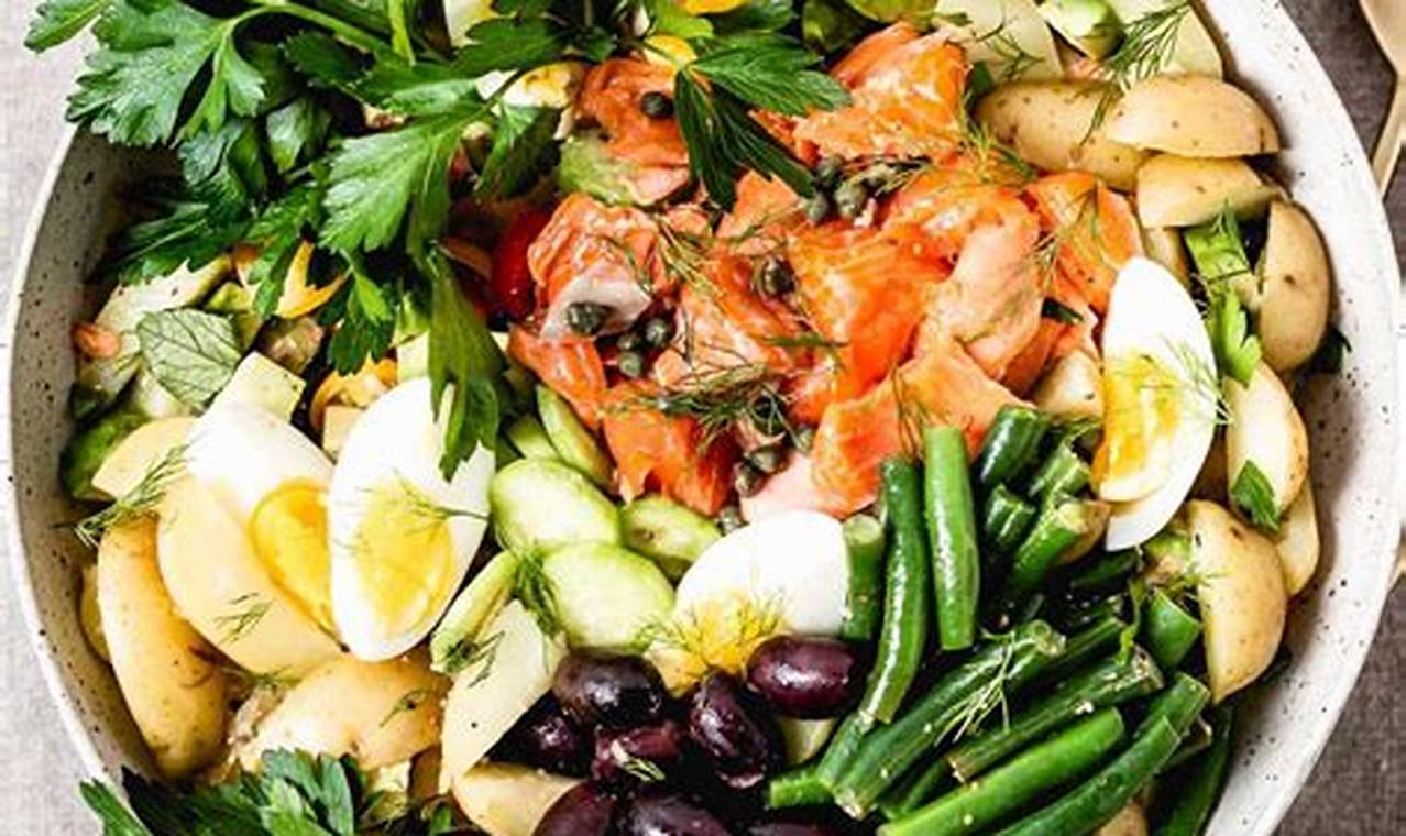 Best Nicoise Salad with Salmon Recipe Ever | Quick Salad Recipes for Healthy Salad Ideas to Boost Your Nutrition