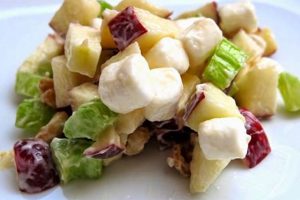 Classic Waldorf Salad with Marshmallows Recipe | Quick Salad Recipes for Healthy Salad Ideas to Boost Your Nutrition