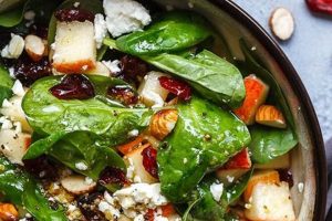 Easy Spinach Salad with Feta Recipe &amp; Dressing | Quick Salad Recipes for Healthy Salad Ideas to Boost Your Nutrition