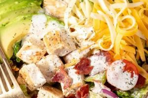 Classic Chicken Bacon Ranch Salad Recipe Quick Salad Recipes for Healthy Salad Ideas to Boost Your Nutrition Classic Chicken Bacon Ranch Salad Recipe | Quick Salad Recipes for Healthy Salad Ideas to Boost Your Nutrition