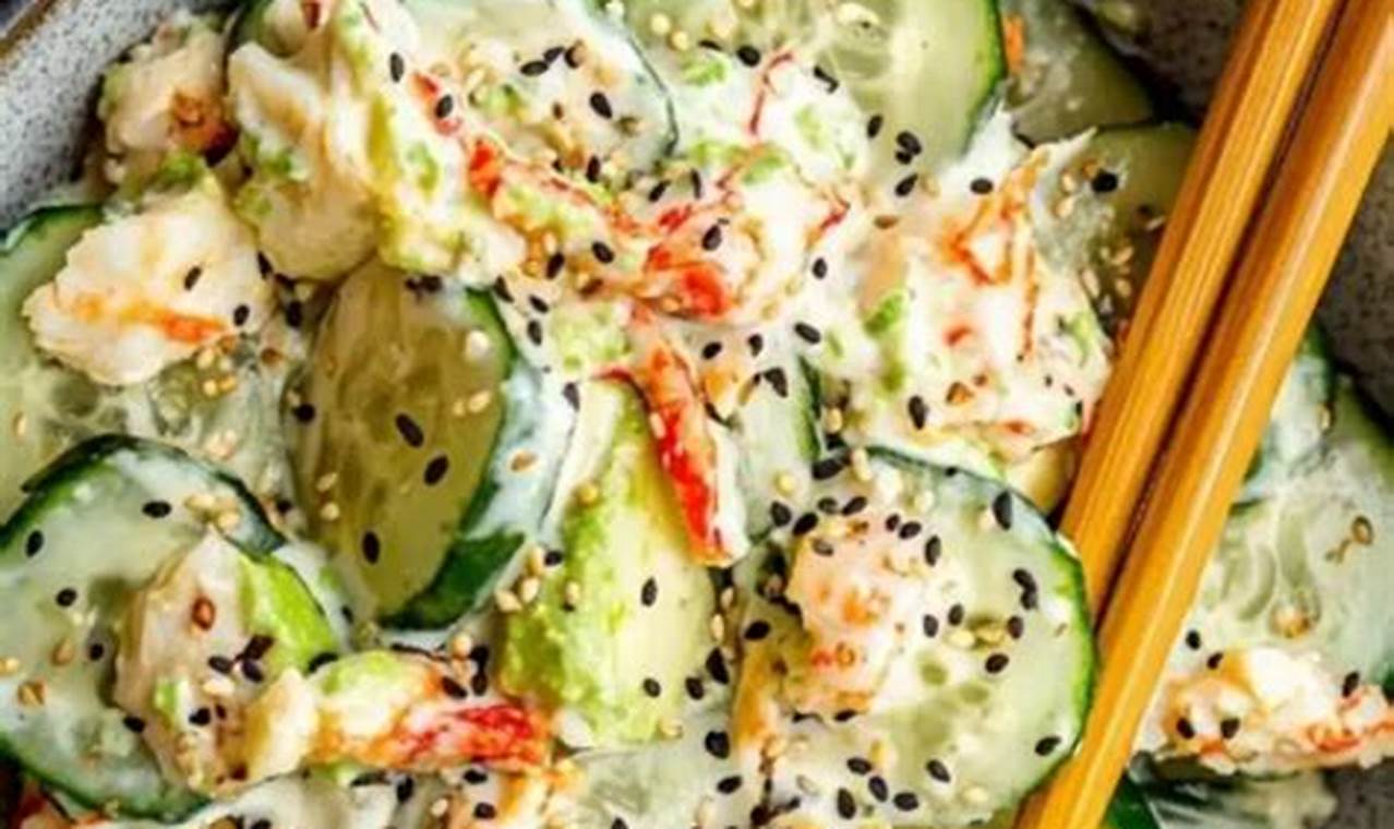 Easy Cucumber Salad California Roll Recipe | Quick Salad Recipes for Healthy Salad Ideas to Boost Your Nutrition