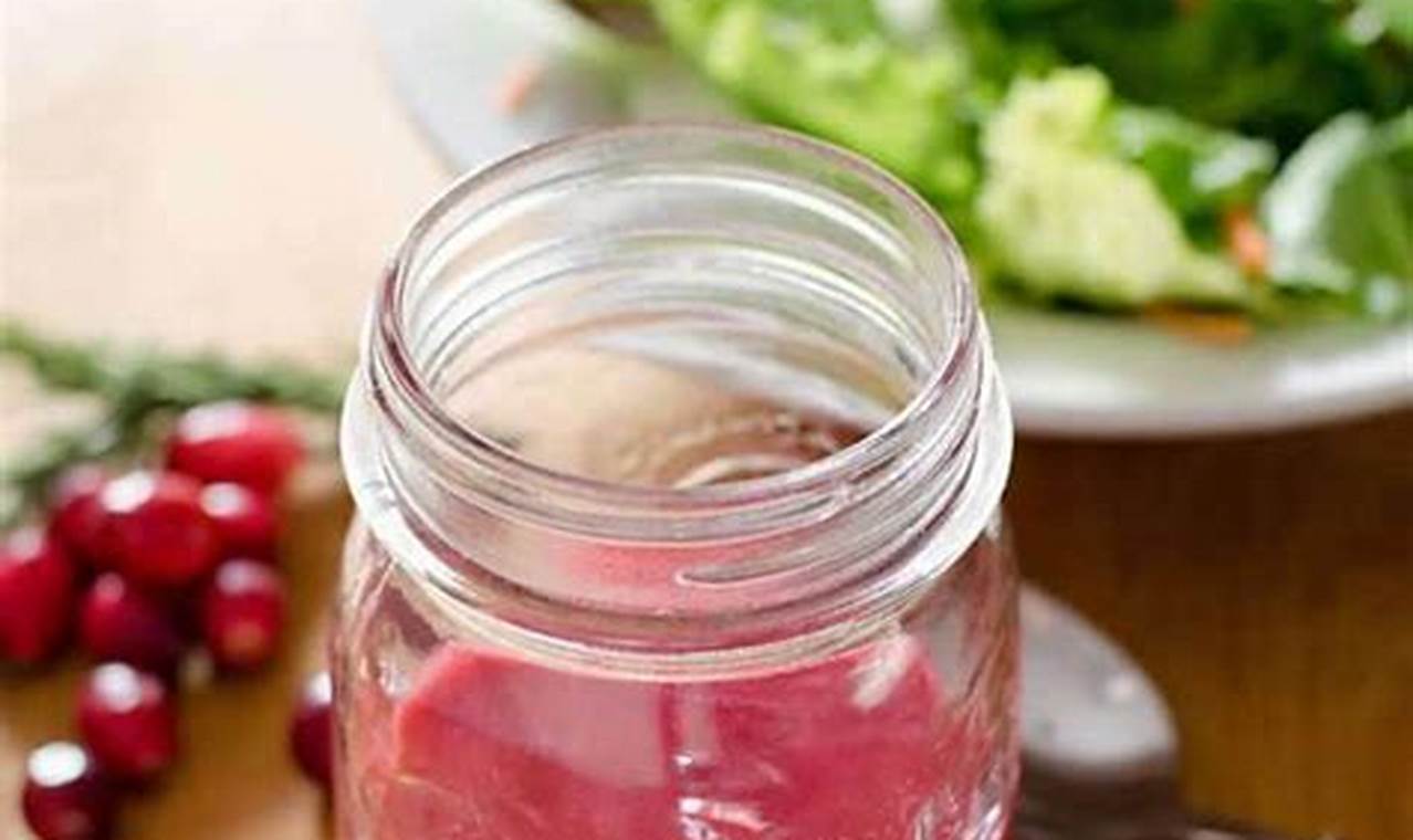 Easy Cranberry Vinaigrette Salad Dressing Recipe | Quick Salad Recipes for Healthy Salad Ideas to Boost Your Nutrition