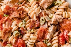 Best Chicken Bacon Ranch Pasta Salad Recipe | Quick Salad Recipes for Healthy Salad Ideas to Boost Your Nutrition