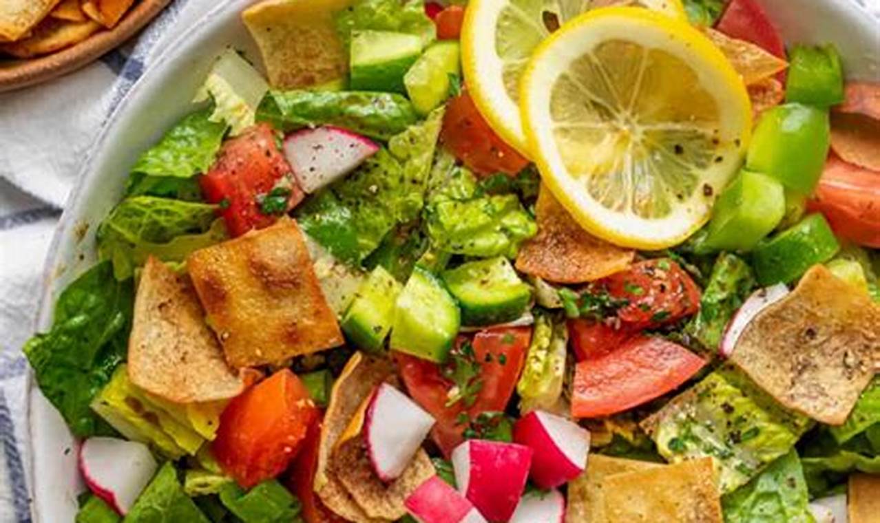 Authentic Fattoush Salad Recipe: A Classic | Quick Salad Recipes for Healthy Salad Ideas to Boost Your Nutrition