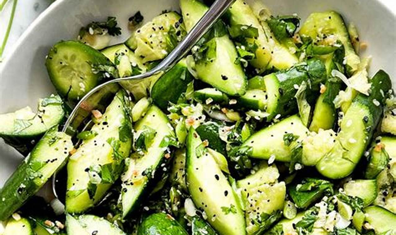 Easy Crushed Cucumber Salad Recipe: A Refreshing Treat | Quick Salad Recipes for Healthy Salad Ideas to Boost Your Nutrition