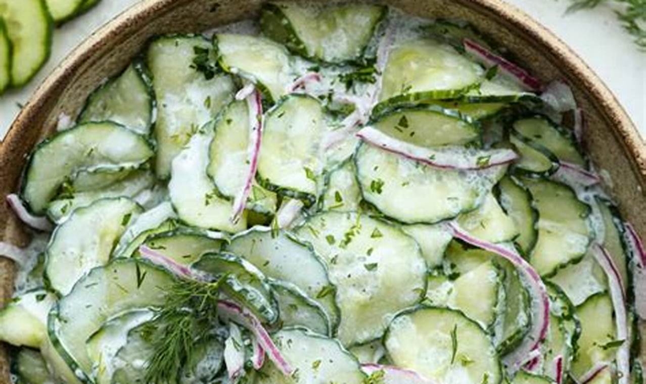 Authentic Best German Cucumber Salad Recipe (Easy) | Quick Salad Recipes for Healthy Salad Ideas to Boost Your Nutrition