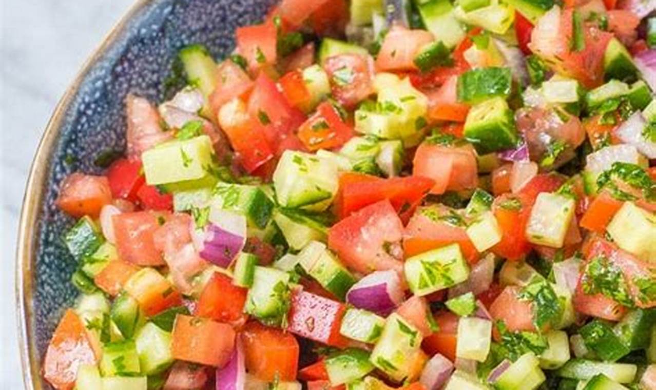 Authentic Israeli Salad Recipe: A Refreshing Classic | Quick Salad Recipes for Healthy Salad Ideas to Boost Your Nutrition
