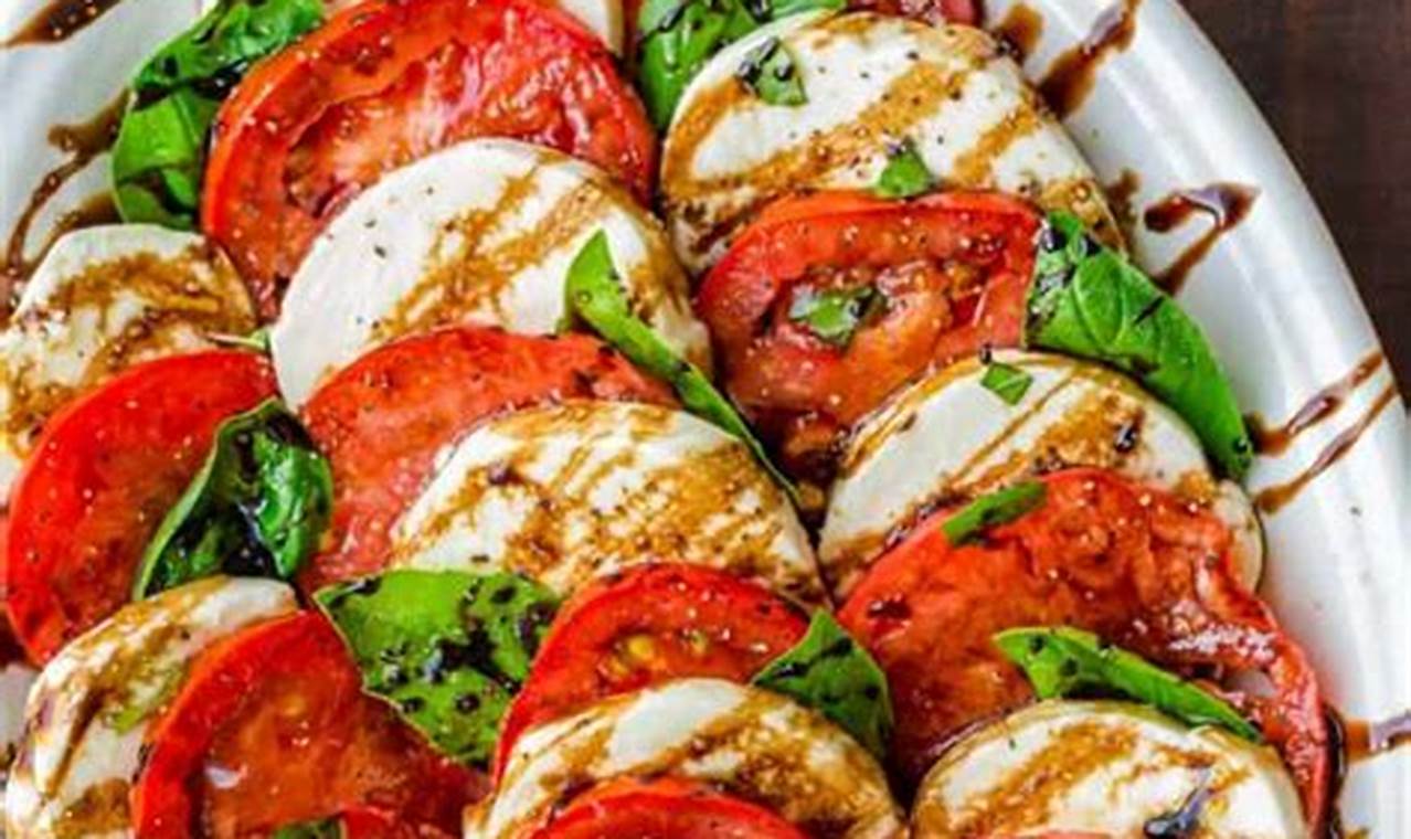 Best Caprese Salad Recipe with Balsamic Glaze | Quick Salad Recipes for Healthy Salad Ideas to Boost Your Nutrition