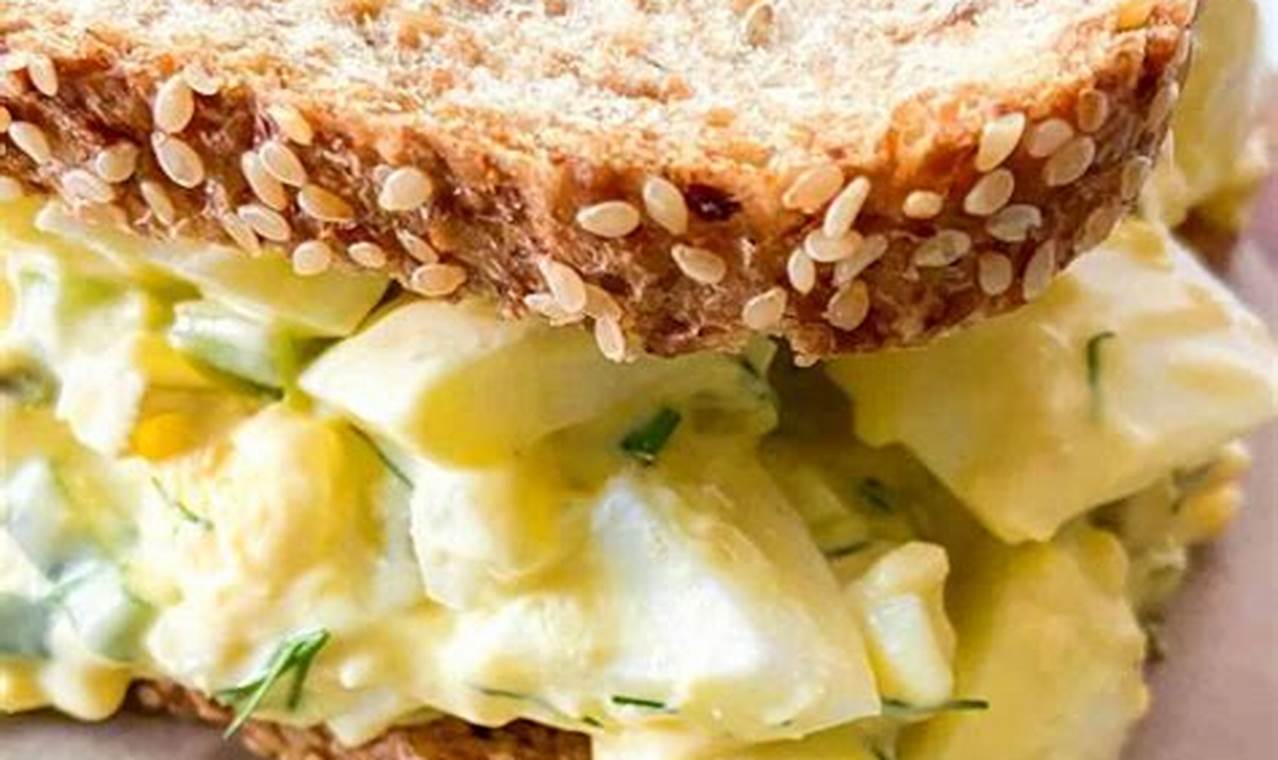 Classic Egg Salad Sandwich Recipe with Pickles & Dill | Quick Salad Recipes for Healthy Salad Ideas to Boost Your Nutrition