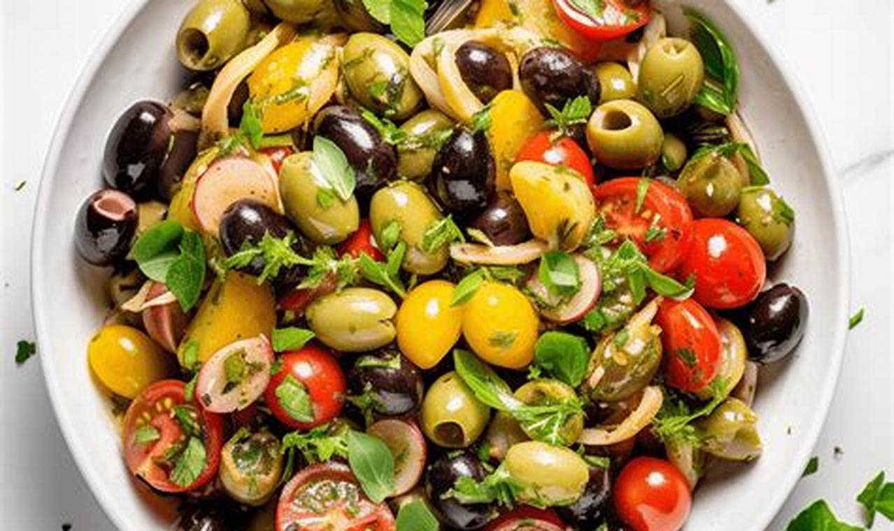 Authentic Italian Olive Salad Recipe | Quick Salad Recipes for Healthy Salad Ideas to Boost Your Nutrition