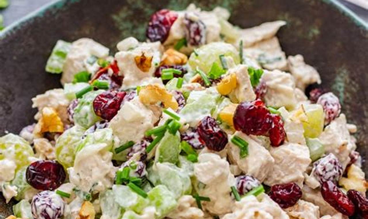 Classic Walnut Cranberry Chicken Salad Recipe | Quick Salad Recipes for Healthy Salad Ideas to Boost Your Nutrition