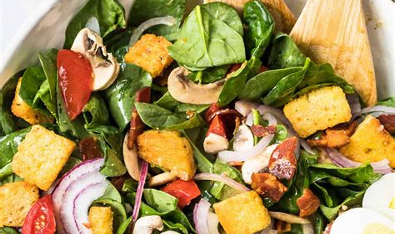 Traditional Spinach Salad Recipe | Quick Salad Recipes for Healthy Salad Ideas to Boost Your Nutrition