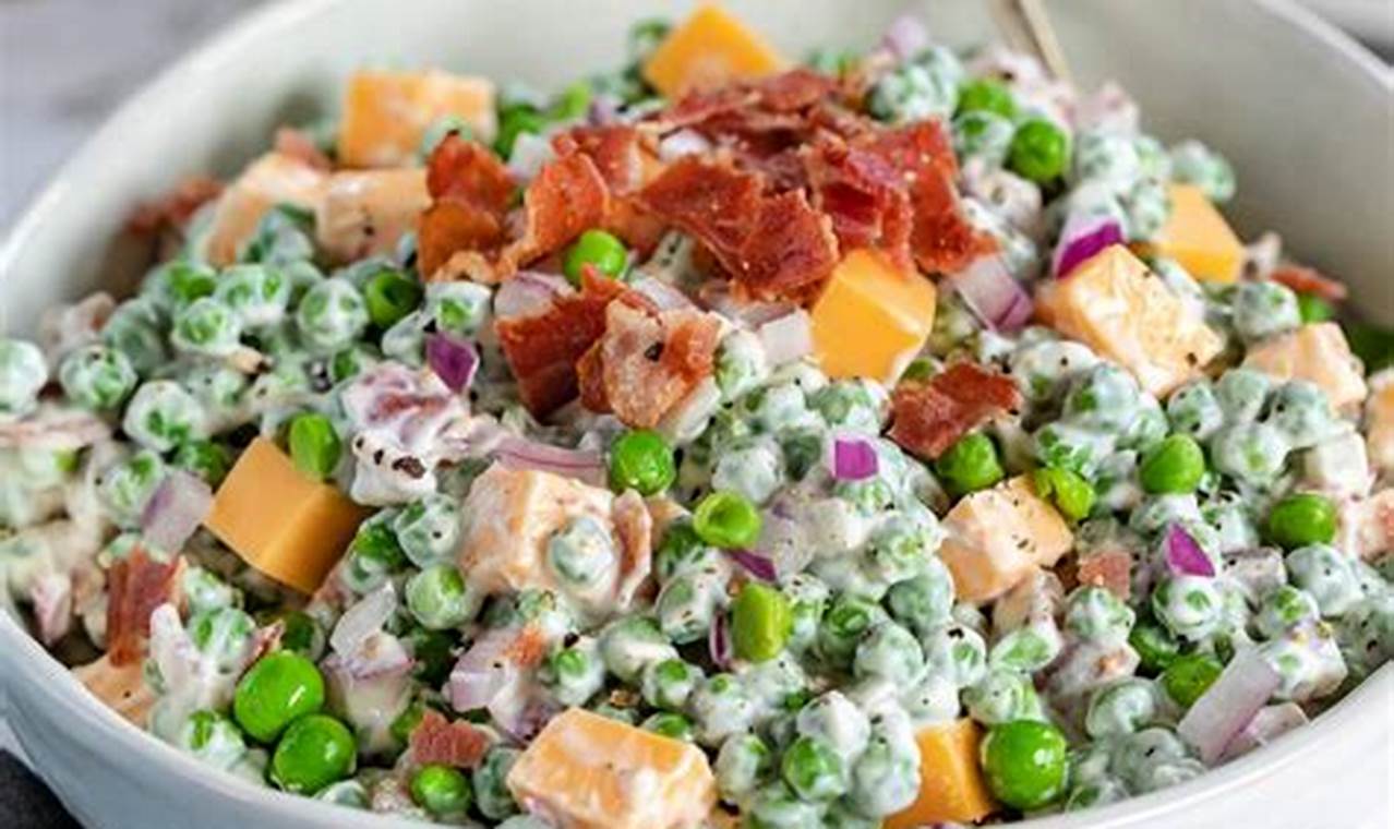 Classic Easy Pea Salad with Creamy Mayo Recipe | Quick Salad Recipes for Healthy Salad Ideas to Boost Your Nutrition