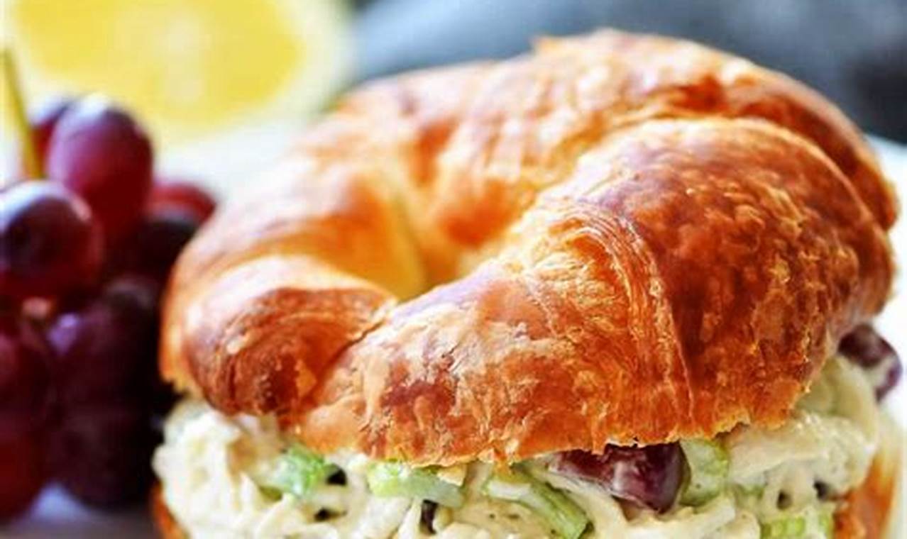 Easy Chicken Salad Croissant Recipe | Quick Salad Recipes for Healthy Salad Ideas to Boost Your Nutrition
