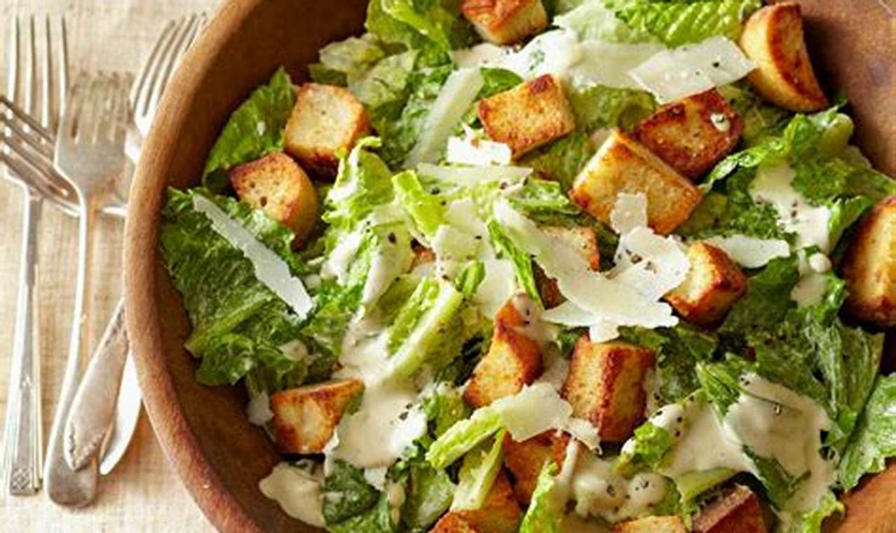 Best Caesar Salad Crouton Recipe - Easy & Crunchy | Quick Salad Recipes for Healthy Salad Ideas to Boost Your Nutrition