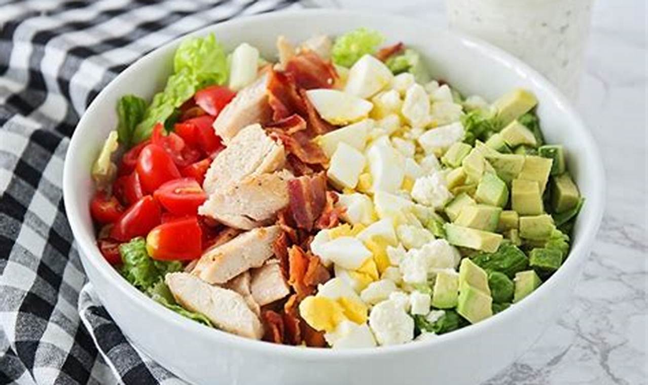 Easy & Simple Cobb Salad Recipe (Classic) | Quick Salad Recipes for Healthy Salad Ideas to Boost Your Nutrition