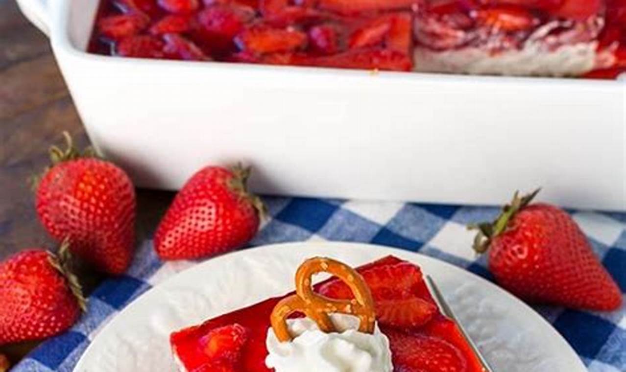 Pretzel Strawberry Jello Salad Recipe | Quick Salad Recipes for Healthy Salad Ideas to Boost Your Nutrition