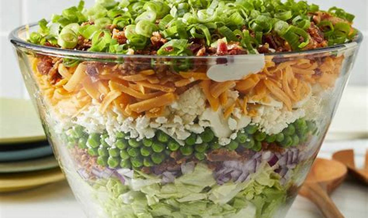 Classic Betty Crocker 7 Layer Salad Recipe | Quick Salad Recipes for Healthy Salad Ideas to Boost Your Nutrition