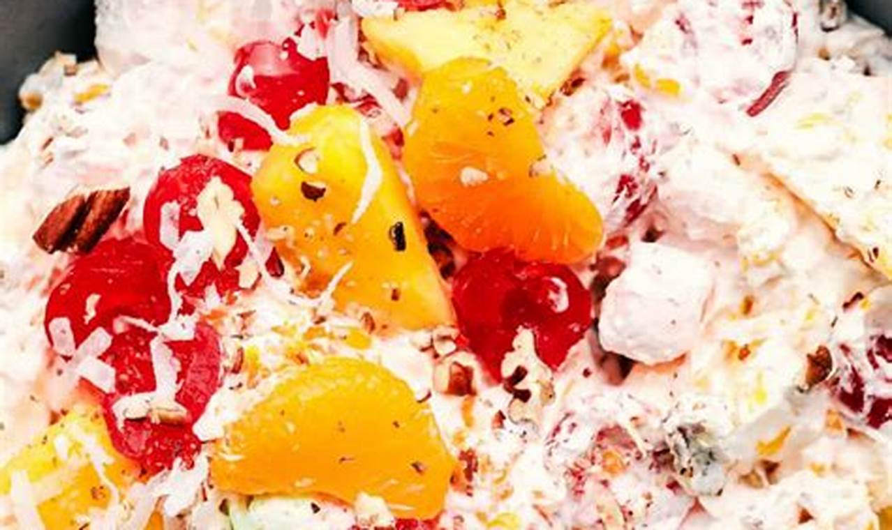 Classic Original Ambrosia Salad Recipe | Quick Salad Recipes for Healthy Salad Ideas to Boost Your Nutrition