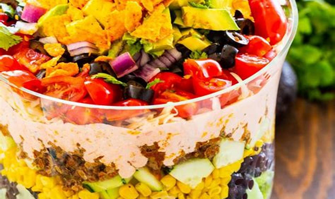 Best Taco Layered Salad Recipe Ever! | Quick Salad Recipes for Healthy Salad Ideas to Boost Your Nutrition