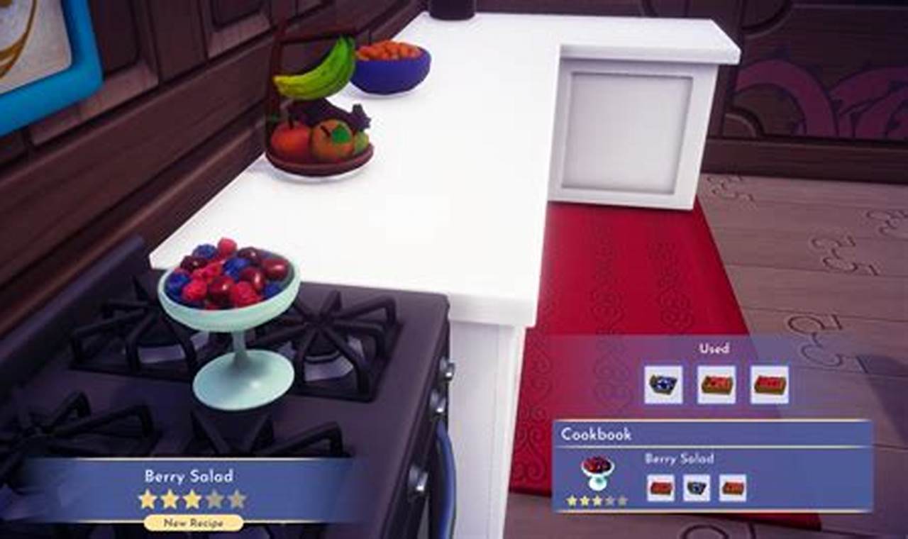 Easy Berry Salad Recipe in Dreamlight Valley | Quick Salad Recipes for Healthy Salad Ideas to Boost Your Nutrition