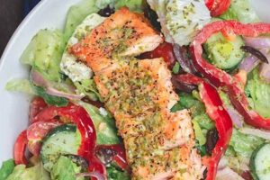 Easy Greek Salmon Salad Recipe (Quick & Healthy) Quick Salad Recipes for Healthy Salad Ideas to Boost Your Nutrition Easy Greek Salmon Salad Recipe (Quick & Healthy) | Quick Salad Recipes for Healthy Salad Ideas to Boost Your Nutrition
