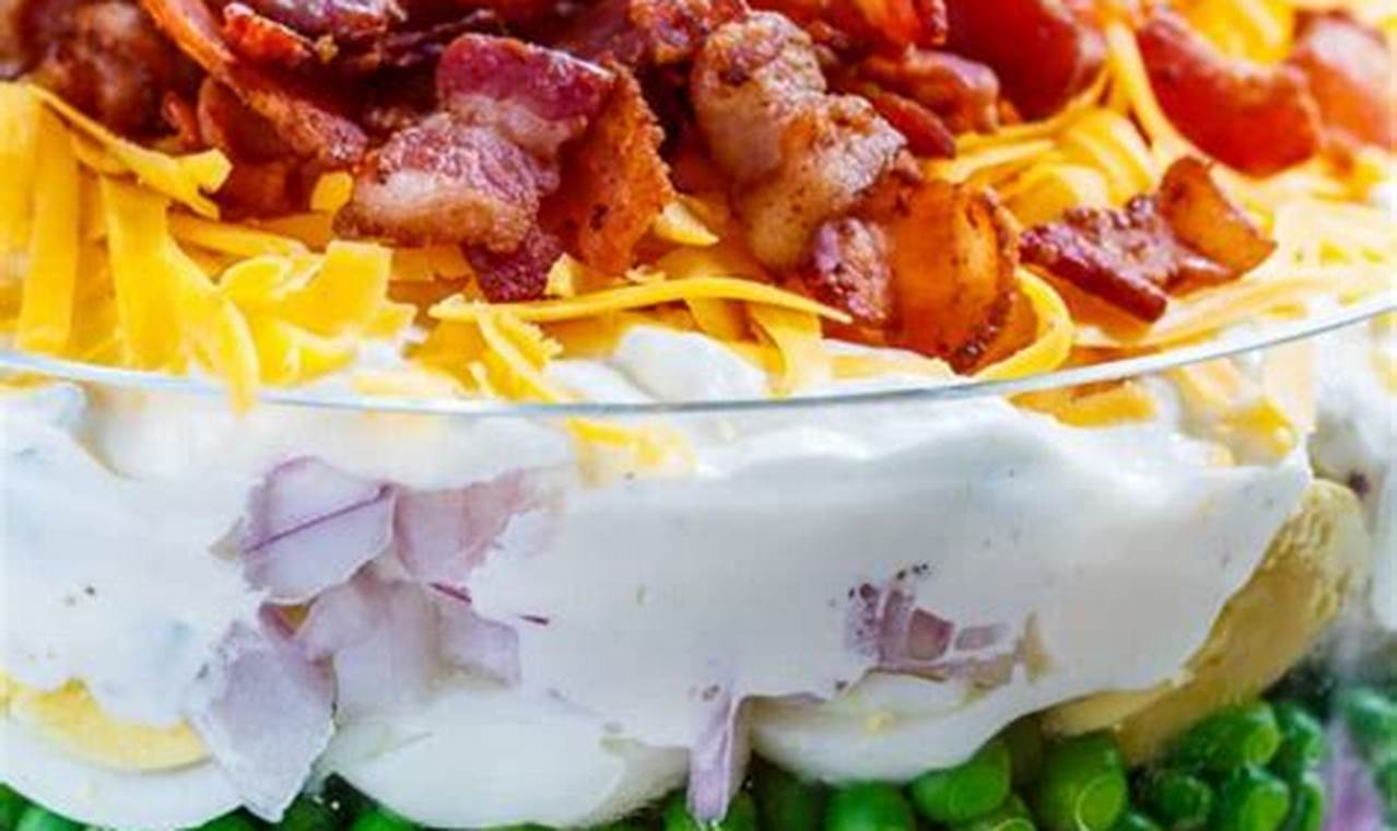 Classic Seven Layered Salad Recipe (Easy) | Quick Salad Recipes for Healthy Salad Ideas to Boost Your Nutrition