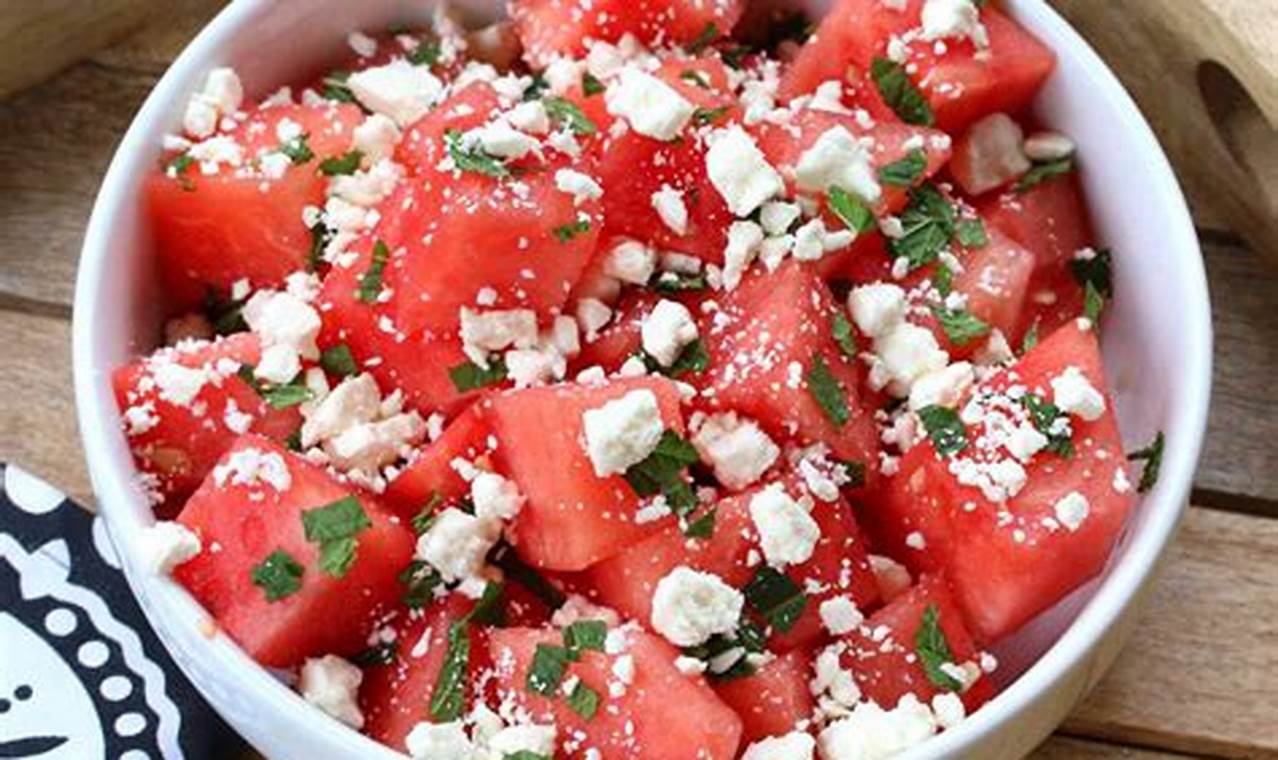 Easy Watermelon & Mint Salad Recipe: A Summer Delight | Quick Salad Recipes for Healthy Salad Ideas to Boost Your Nutrition