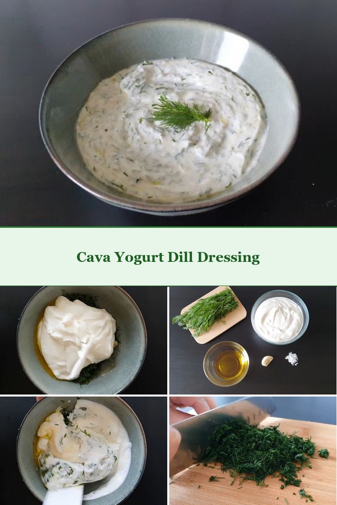 cava yogurt dill dressing copycat collage