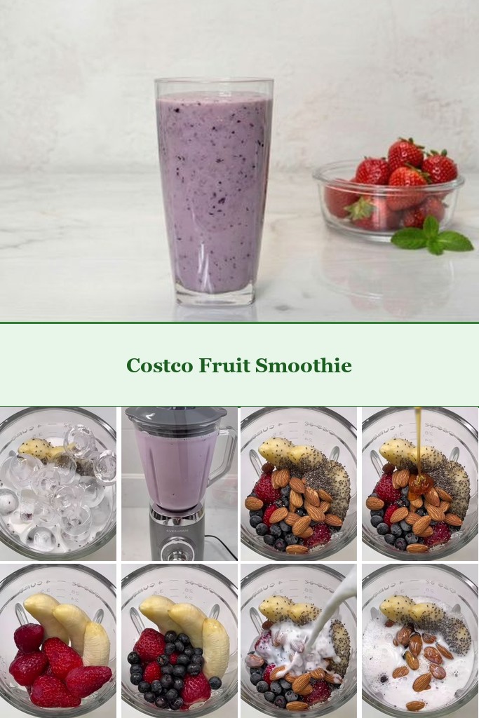 costco fruit smoothie copycat collage