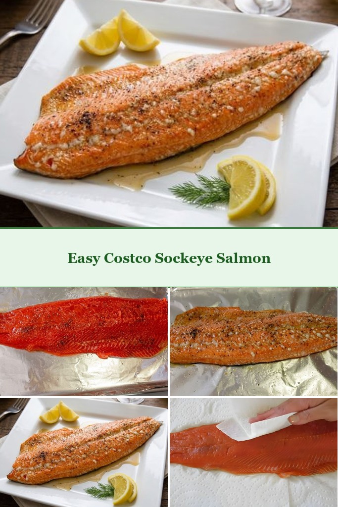 costco sockeye salmon recipe collage